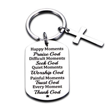 Load image into Gallery viewer, Inspirational Christian Gifts Bible Verse Keychain Gifts for Women Men Christian Religious Scripture Gifts for Friend Baptism Birthday Christmas First Communion Gifts for Son Daughter Boys Girls
