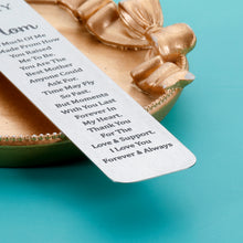 Load image into Gallery viewer, Mom Gift Bookmark from Daughter Son Mother&#39;s Day Gifts for Mom from Teens Kids Christmas Valentines Day Gift for Mom Birthday Gifts for Mother Mom I Love You Mom Bookmarks for Women from Daughter Son
