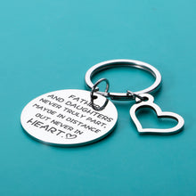 Load image into Gallery viewer, Father Daughter Keychain Gifts for Dad Fathers Day Christmas Birthday Valentine Day Wedding Gifts from Daughter to Dad Daddy Papa Stepdad Men Him Birthday Gift from Daughter
