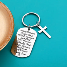 Load image into Gallery viewer, Inspirational Christian Gifts Bible Verse Keychain Gifts for Women Men Christian Religious Scripture Gifts for Friend Baptism Birthday Christmas First Communion Gifts for Son Daughter Boys Girls
