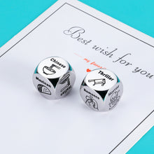 Load image into Gallery viewer, 11th Anniversary Valentines Day Date Night Gifts for Husband Boyfriend Christmas Birthday Gifts from Wife Girlfriend Funny Food Decision Dice Gifts for Men Women Him Her Couples Gifts
