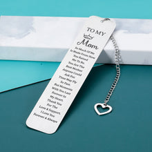 Load image into Gallery viewer, Mom Gift Bookmark from Daughter Son Mother&#39;s Day Gifts for Mom from Teens Kids Christmas Valentines Day Gift for Mom Birthday Gifts for Mother Mom I Love You Mom Bookmarks for Women from Daughter Son
