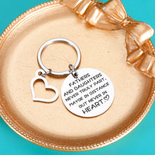 Load image into Gallery viewer, Father Daughter Keychain Gifts for Dad Fathers Day Christmas Birthday Valentine Day Wedding Gifts from Daughter to Dad Daddy Papa Stepdad Men Him Birthday Gift from Daughter
