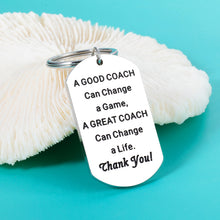 Load image into Gallery viewer, Coach Appreciation Gift Thank You Keychain Gift for Hockey Baseball Soccer Football Volleyball Team Gifts
