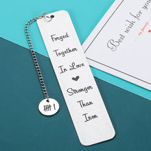 Load image into Gallery viewer, 6 Year Anniversary Bookmark Gifts for Women Men Steel Anniversary Gift for Husband Wife Funny 6th Anniversary Gift for Him Her Boyfriend Girlfriend Couples Steel Wedding Gifts
