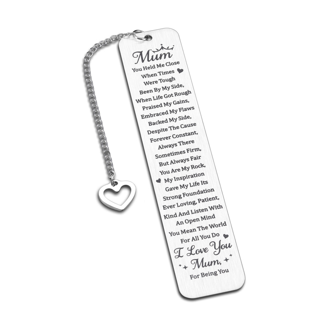 Mom Gift Bookmark from Daughter Son Mother's Day Gifts for Mom from Teens Kids Birthday Gifts for Mother Mom Christmas Valentines Day Gift for Mom I Love You Mom Bookmarks for Women from Daughter Son