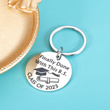 Load image into Gallery viewer, Class of 2023 Graduation Keychain Graduation Gifts for Her Him High School College 2023 Senior Gifts for Boys Girls Son Daughter Best Friend Nurse Graduation Gifts for Men Women Funny Grad Gifts
