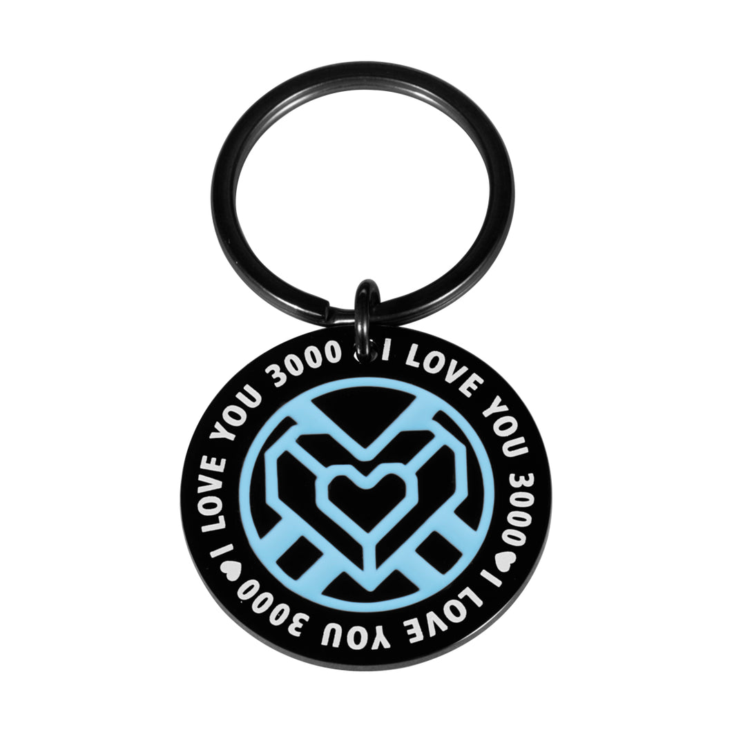 I Love You 3000 Keychain for Son Daughter Birthday Gifts Father’s Day Mother’s Day Gifts for Mom Dad Valentines Christmas Anniversary Gifts for Him Her Teen Boys Girls Women Men Marvel Iron Man Fans