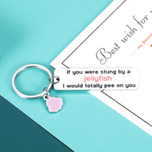 Load image into Gallery viewer, Friendship Gifts Best Friends Funny Keychain for BFF Friends Gifts for Him Her Gifts Birthday Christmas Gift for Best Friends Brother Sister from Sister Jellyfish Pendant Gifts for Teen Boys Girls
