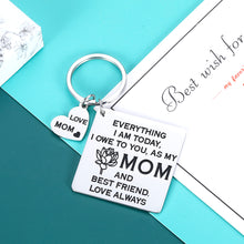 Load image into Gallery viewer, Mom Gifts from Daughter Stepdaughter Mother’s Day Keychain Gifts for Mom Thank You Gifts Christmas Present for Mom Women from Daughter Birthday Wedding Gifts Mother of The Bride Present to Mom
