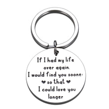 Load image into Gallery viewer, Christmas Valentine&#39;s Day Gifts for Husband Wife Romantic Keychain from Girlfriend Boyfriend Birthday Gifts for Groom Bride Fiancé Fiancée Couples Anniversary Present for Hubby Wifey Him Her Women
