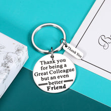 Load image into Gallery viewer, Coworker Leaving Gifts for Women Employee Thank You Gifts Inspirational Keychain for Men Colleague Team Appreciation Gifts from Boss Leaving Retirement Farewell Christmas Coworker Gifts
