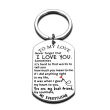 Load image into Gallery viewer, Cute Valentine&#39;s Day Gifts for Men Women Anniversary Gifts to My Love Keychain for Husband Wife Him Her Birthday Valentines Christmas Gift for Boyfriend Girlfriend Bride Groom Gifts for Female Male
