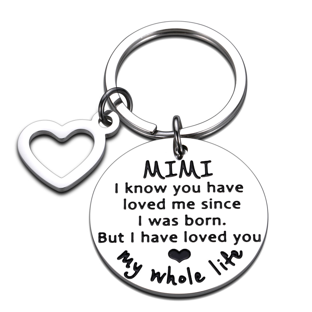 Mimi Gifts for Grandma from Grandchildren Mother's Day Grandma Keychain Gifts for Mimi from Granddaughter Grandson Birthday Christmas Wedding Grandparents Day Gifts for Grandmother Granny Nana Jewelry