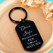 Load image into Gallery viewer, Drive Safe Keychain - Funny Gifts for Son Daughter Kids from Mom, Valentines Day Birthday Christmas Gifts for Son Daughter from Mom, Graduation Gifts for Him Her Teenager New Driver New Car Gifts
