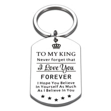 Load image into Gallery viewer, to My Man Birthday Christmas Gift for Boyfriend Husband Men Groom Couples I Love You Keychain from Girlfriend Wife Bride Valentines Anniversary Father’s Day Wedding Pendant Jewelry Gift for Him
