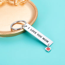 Load image into Gallery viewer, Mom and Daughter Son Christmas Keychain Gifts from Son Stepson Daughter Stepdaughter I Love You Mom Birthday Wedding Anniversary Thanksgiving Valentine&#39;s Day Key Ring Gifts for Her Mom Women
