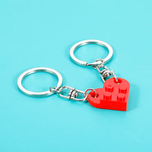 Load image into Gallery viewer, Matching Couples Stuff Boyfriend Girlfriend Valentines Day Gifts for Him Her Best Friend Christmas Gifts for Wife Husband Anniversary Birthday Wedding Present Red Heart Bricks Keychain for Women Men
