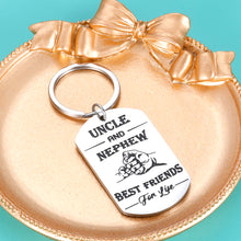 Load image into Gallery viewer, Uncle and Nephew Funny Christmas Birthday Keychain Gift from Uncle for Men Him Boys Uncle Nephew Best Friend for Life Inspirational Birthday Graduation Gifts for Nephew Thank You Gifts for Uncle
