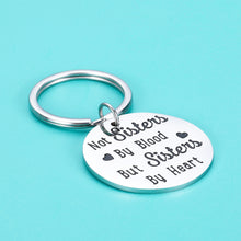 Load image into Gallery viewer, Sister Best Friend Keychain Gifts for Sisters Girls BFF Woman Not Sisters by Blood but Sisters by Heart Key Ring Christmas Birthday Wedding Anniversary Thanksgiving Gift for Teen Girls
