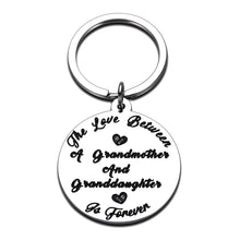 Load image into Gallery viewer, Grandma Mother&#39;s Day Keychain Gift from Granddaughter,Birthday Christmas Wedding Gift for Grandmother Granny Nana Granddaughter Stocking Stuffers Pendant Jewelry Gifts for Women Girl
