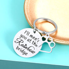 Load image into Gallery viewer, Loss of Dog Pet Memorial Keychain Sympathy Gifts Passed Away Deceased Pet Gifts for Kid Pet Owners Remembrance Pet Dog Gifts Key Ring Pet Keepsake Rainbow Bridge Jewelry Gifts for Women Men
