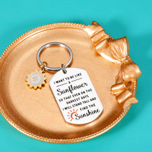 Load image into Gallery viewer, Sunflower Gifts Inspirational Spiritual Keychain for Women Her Best Friend Him Birthday Christmas Graduation Gifts for Teen Girls Daughter Come of Age Friendship Sunflower Decor Key Ring Present
