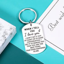 Load image into Gallery viewer, Keychain Gifts for Women Men to My Love Valentines Day Anniversary for Him Boyfriend Husband Gifts from Wife Girlfriend Christmas Birthday Gifts for Boyfriend I Love You Gifts for Her Him
