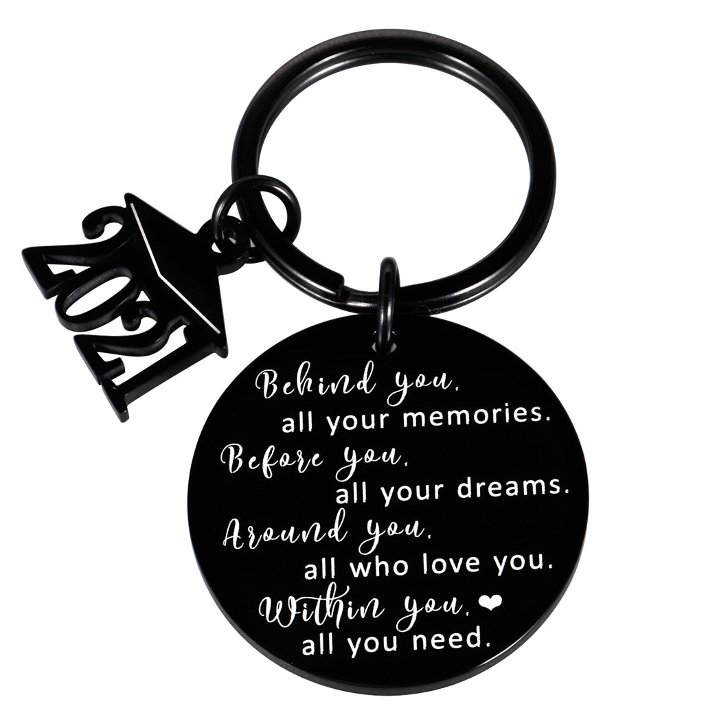 Inspirational Keychain Gifts for 2021 Graduates, Gifts for Best Friend Graduating from School, Motivational Graduation Gifts from Mom Dad for Daughter Son Students, Birthday Gifts for 2021 Graduates