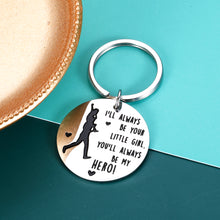 Load image into Gallery viewer, Funny Father&#39;s Day Gifts from Daughter for Daddy Inspirational Keychain Dad Birthday Gifts from Daughter Stepdaughter Kids Valentines Gifts from Wife Christmas Thanksgiving Wedding Gifts for Him Men
