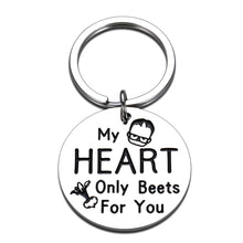 Load image into Gallery viewer, Funny Keychain The Office TV Show Gifts, Valentine&#39;s Day Anniversary Birthday Gifts for Husband Boyfriend from Girlfriend Wife, Funny Gifts for Dwight Schrute Fans, Christmas Gifts for Couples Him Her
