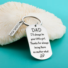 Load image into Gallery viewer, Dad Gifts from Daughter Dad Present Birthday Fathers Day Christmas Valentine Gift for Dad Father from Daughter Kids to Dad Daddy Papa Dad Keychain
