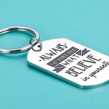 Load image into Gallery viewer, Inspirational Christmas Keychain Gift for Teen Boys Girls Brother Sister Always Believe in Yourself Motivational Birthday Graduation Gift for Him Her Best Friend Colleague Student Family Patient
