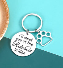 Load image into Gallery viewer, Loss of Dog Pet Memorial Keychain Sympathy Gifts Passed Away Deceased Pet Gifts for Kid Pet Owners Remembrance Pet Dog Gifts Key Ring Pet Keepsake Rainbow Bridge Jewelry Gifts for Women Men
