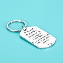 Load image into Gallery viewer, Thank You Keychain Christmas Gift for Best Friend BFF Sister My Best Friend Love You Appreciation Friendship Key Ring Birthday Thanksgiving Wedding Farewell Graduation Gift for Girls Woman Female
