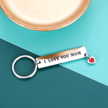 Load image into Gallery viewer, Mom and Daughter Son Christmas Keychain Gifts from Son Stepson Daughter Stepdaughter I Love You Mom Birthday Wedding Anniversary Thanksgiving Valentine&#39;s Day Key Ring Gifts for Her Mom Women
