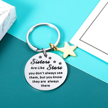 Load image into Gallery viewer, Sisters Gifts from Sister Sweet 16 Birthday Christmas Gifts Keychain for Big Little Soul Sister Best Friend BFF Wedding Gifts for Sister Valentines Day Mothers Day Gifts for Sister, Teen, Girls, Women
