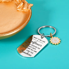 Load image into Gallery viewer, Sunflower Gifts Inspirational Spiritual Keychain for Women Her Best Friend Him Birthday Christmas Graduation Gifts for Teen Girls Daughter Come of Age Friendship Sunflower Decor Key Ring Present
