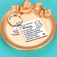 Load image into Gallery viewer, Mom to Be Gift Keychain for Pregnant Friends Congratulations on Pregnancy Gifts for First Time Moms 1st Mother’s Day Gifts for Amazing Mom Birthday Christmas Present for Pregnant Expectant Mothers Her
