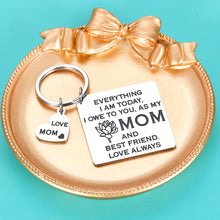 Load image into Gallery viewer, Mom Gifts from Daughter Stepdaughter Mother’s Day Keychain Gifts for Mom Thank You Gifts Christmas Present for Mom Women from Daughter Birthday Wedding Gifts Mother of The Bride Present to Mom
