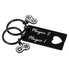 Load image into Gallery viewer, Valentine Gifts for Him Boyfriend Husband from Wife Girlfriend Anniversary Christmas Birthday I Love You Gifts for Couples Him Her Men Women 2 PCS Player 1 Player 2 Funny Keychain for Gamer Gifts
