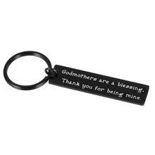 Load image into Gallery viewer, Godmother Gifts Keychain from Godson Goddaughter for Women Birthday Christmas Anniversary Mothers Day gift for Godmothers Thanksgiving Day Easter Inspirational Thank You Gift for Godmothers Her Female
