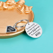 Load image into Gallery viewer, Father&#39;s Day Gift Keychain for Father Step Dad from Wife Kids Daughter Son Inspirational Love You Dad Key Ring for Birthday Christmas Thanksgiving Valentine&#39;s Day Wedding Anniversary Gifts for Him
