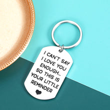 Load image into Gallery viewer, Anniversary Boyfriend Girlfriend I Love You Gift for Couples Wife Husband Christmas Birthday Keychain for Son Daughter from Mom Dad Valentine&#39;s Day Gifts Key Ring for Family Wedding Gift
