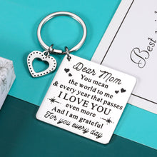 Load image into Gallery viewer, Mom Keychain, Mother Gifts from Daughter, Kids | Mother’s Day Christmas Birthday Gifts for Mom Her | Valentine’s Day Gifts from Daughter for Mom I Presents for Mom
