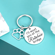 Load image into Gallery viewer, Loss of Dog Pet Memorial Keychain Sympathy Gifts Passed Away Deceased Pet Gifts for Kid Pet Owners Remembrance Pet Dog Gifts Key Ring Pet Keepsake Rainbow Bridge Jewelry Gifts for Women Men
