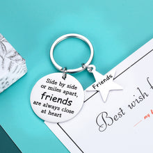 Load image into Gallery viewer, Friendship Keychain Gift for Best Friend Teens Boys Girls Appreciation Birthday Graduation Christmas Gift Friends are Always Close at Heart Motivational Key Ring for Friends BFF Colleague Schoolmate
