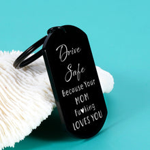 Load image into Gallery viewer, Drive Safe Keychain - Funny Gifts for Son Daughter Kids from Mom, Valentines Day Birthday Christmas Gifts for Son Daughter from Mom, Graduation Gifts for Him Her Teenager New Driver New Car Gifts
