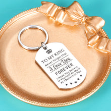 Load image into Gallery viewer, to My Man Birthday Christmas Gift for Boyfriend Husband Men Groom Couples I Love You Keychain from Girlfriend Wife Bride Valentines Anniversary Father’s Day Wedding Pendant Jewelry Gift for Him
