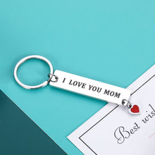 Load image into Gallery viewer, Mom and Daughter Son Christmas Keychain Gifts from Son Stepson Daughter Stepdaughter I Love You Mom Birthday Wedding Anniversary Thanksgiving Valentine&#39;s Day Key Ring Gifts for Her Mom Women
